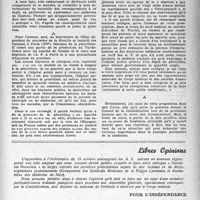 0198 - Page 181 - Partie professionnelle. Pénicilline... et « tiers-payant », par le Dr Fernand Decourt / Libres opinions. Pour l’indépendance