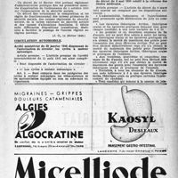 0214 - Page 197 - À travers l’officiel. Assurances sociales / Circulation automobile / Enseignement médical