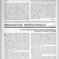 0227 - Page 210 - Partie professionnelle. Propos du jour. Voix d’outre-tombe [J. Noir] / Organisation professionnelle. Le cumul des fonctions de conseiller départemental, régional et national de l’ordre