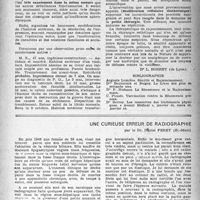 0288 - Page 271 - Partie scientifique. la thérapeutique dite de rajeunissement. Modification cellulaire diathermique / Une curieuse erreur de radiographie, par le Dr. Daniel Ferey