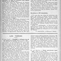 0289 - Page 272 - Partie scientifique. Importance et conduite des traitements initiaux dans la syphilis au début. Surveillance et BW trimestrielles / Les thèses. Diagnostic et traitement des abcès enkystés du cerveau, par Dr Jean Castel (Thèse de Paris, 1945) / De l'énurésie et de son traitement. Résultats obtenus- par l'électrothérapie, par Dr Pierre Ballereau. (Thèse de Paris, 1945) / Pyurie amicrobienne essentielle, par Dr J. -H. Gauthier. (Thèse de Paris, 1945)
