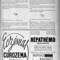 0306 - Page 289 - Échos et commentaires. Une dérobade de nos cracks parlementaires / La médecine sera-t-elle nationalisée ? / La nationalisation de la tuberculose
