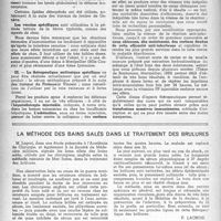 0391 - Page 374 - Partie scientifique. Critique de quelques méthodes de traitement de la fièvre typhoïde, par le Docteur Maurice Wahl / La méthode des bains salés dans le traitement des brûlures / A propos des accidents du sulfarsenobenzol