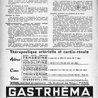 0419 - Page 402 - Dernières nouvelles. A nos lecteurs / Faculté de médecine de Paris / Hôpitaux de Paris / Médecins-examinateurs chargés du contrôle médical dans les lycées, collèges, écoles techniques / Pour les orphelins du Corps médical / Chambre Syndicale des médecins de la Seine
