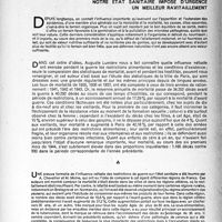 0426 - Page 409 - Partie scientifique. L’actualité prophylactique. Notre état sanitaire impose d'urgence un meilleur ravitaillement