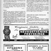 0445 - Page 428 - Correspondance. Accidents du travail. Auxiliaires des administrations publiques et accidents du travail / Application de tarifs d’honoraires. Accidents du travail. Visite des dimanches