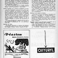 0451 - Page 434 - Dernières nouvelles. Faculté de médecine de Paris / Institut d’hygiène de la Faculté de médecine de Paris / Hôpitaux de Paris / Concours spéciaux de médecins, chirurgiens et spécialistes des Hôpitaux communaux de la Seine, Seine- et-Oise et Seine-et-Marne / Hôpitaux de la région de Poitiers / Assemblée générale des Chirurgiens hospitaliers de la région : Aisne, Ardennes, Oise et Somme