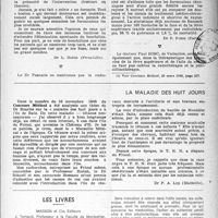0462 - Page 445 - Partie scientifique. Les furoncles de la lèvre supérieure et de l’aile du nez / La maladie des huit jours / Les livres. Les sulfamides en oto-rhino-laryngologie, par J. Terracol, Masson et Cie, Éditeurs 1945