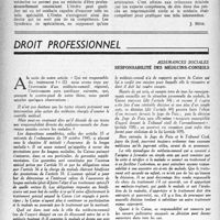 0467 - Page 450 - Partie professionnelle. Propos du jour. L'enseignement de la médecine. Lacunes à combler dans l’éducation du praticien [J. Noir] / Droit professionnel. Assurances sociales. Responsabilité des médecins-conseils