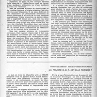 0494 - Page 477 - Partie scientifique. Vitamines et eaux minérales, par le Docteur H. Gaehlinger / Consultations médico-chirurgicales. La poudre D. D. T. est-elle toxique ?