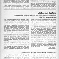 0535 - Page 518 - Partie professionnelle. Statistique et médecine. Propharmacie et compérage conjugal médico-pharmaceutique. Exercice de la médecine et de la pharmacie par deux conjoints / Lettres des lecteurs. Un remède contre le vol du papier d’ordonnances par les toxicomanes / Pourquoi pas un problème à l’internat ?