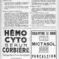0579 - Page 562 - Dernières nouvelles. Faculté de Médecine de Montpellier / Hôpitaux de Paris / Hygiène de l’habitation (Ensoleillement) / Union fédérative nationale des médecins de réserve / La Maison du Médecin / Union des Médecins-Mutilés de la Guerre / La remise de l'épée d'honneur
