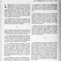 0618 - Page 601 - Partie scientifique. Procédé simplifié de coproculture. Son utilisation dans la prophylaxie de la fièvre typhoïde, par M. Deparis
