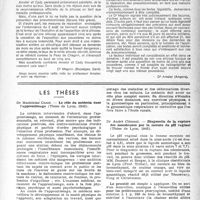 0714 - Page 699 - Partie scientifique. Chronique de la médecine du travail. La silicose, maladie professionnelle / Les thèses. Le rôle du médecin dans l’apprentissage, par Dr Madeleine Camé (Thèse de Lyon, 1945) / L’inspection médicale et la gymnastique corrective à l’école de campagne, par Dr Henry Montarras (Thèse de Bordeaux, 1945) / Diagnostic de la rupture des membranes par la mesure du pH vaginal, par Dr André Clément (Thèse de Lyon, 1945)