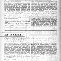 0716 - Page 701 - Partie scientifique. Les sociétés savantes. Société médicale des hôpitaux de Paris. Le rôle des bronches dans certaines affections broncho-pulmonaires chroniques primitives, (22-3-1946) / Le rôle des bronches dans certaines affections broncho-pulmonaires associées à des cardiopathies, (22-3-1946) / La presse. La part de la vésicule biliaire dans les séquelles de l’hépatite épidémique [(« Le Foie », mars-avril 1946)] / Les anuries traumatiques [(« Journ. de Médecine et de Chirurgie pratiques », janvier 1946)]
