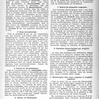 0744 - Page 729 - Partie scientifique. Conférences genevoises. Traitement pathogénique des diathèses hémorragiques, par Jacques Mozer, Privat-Docent. Hypo-thrombinémie / Défaut de thrombokinase / Défaut de fibrinogène / Troubles de coagulation par substances inhibitrices / Défaut de plaquettes sanguines / Diathèses hémorragiques par fragilité, vasculaire / Hémorragies sans crase sanguine ni fragilité capillaire: