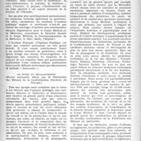 0755 - Page 740 - Partie professionnelle. Quelques informations originales et non médicales à l’ intention des médecins, par le Docteur André Gros. L’institut français d’opinion publique (I. F. O. P) / Le guide du métallurgiste / L’adaptation, biologique de l’homme à son travail