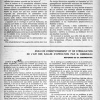 0777 - Page 762 - Partie scientifique. Traitement de la fièvre de malte par la téléroentgenthérapie totale, par le Dr André Denier / Essai de conditionnement et de stérilisation de l’air des salles d’opération par M. Demirleau. Réponse du Dr. Masmonteil