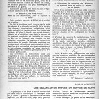 0787 - Page 772 - Partie professionnelle. Pour une participation efficace du corps médical à la sécurité sociale. Évolution sociale / Libres opinions. Une organisation future du service de santé
