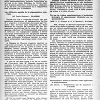 0811 - Page 796 - Partie scientifique. Les sociétés savantes. Académie de médecine. Inscription au tableau B, (30-4-1946) / Les différents aspects de la pigmentation argyrique, (30-4-1946) / Société médicale des hôpitaux de Paris. Présentation d’un malade atteint de Pian, (5-4-1946) / Un cas de typhus exanthématique à incubation prolongée et apparemment déclenché par un pneumothorax, (5-4-1946) / Pneumothorax bénin au décours d’une septicémie à staphylocoques, (5-4-1946)