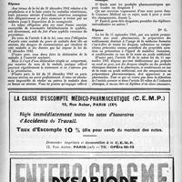 0891 - Page 876 - Correspondance. Questions diverses. Déclaration des maladies vénériennes / Distinction entre la pharmacie et l’industrie chimique