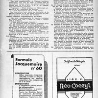 0927 - Page 912 - Dernières nouvelles. Faculté de Médecine de Paris / Travaux pratiques d’Histologie / Travaux pratiques supplémentaires de Chimie / Prix Sicard / Le 23e Congrès de médecine légale / Le XIe Congrès français de Gynécologie aura lieu à Alger du 7 au 10 avril 1947 / Le Congrès de l’Urgence au Portugal / La Fédération française d’Éducation physique