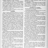 0936 - Page 921 - Partie scientifique. A propos du traitement des brûlures par les bains salés. Technique / Inconvénients de la méthode / Avantages de la méthode