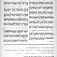0945 - Page 930 - Partie professionnelle. Organisation professionnelle. Assurances sociales. Une nouvelle menace contre la médecine libre / La vie de nos oeuvres confraternelles. Société médicale mutuelle d’assurance et de défense professionnelles, « Le sou médical », (Société d’assurance à forme mutuelle régie par le décret-loi du 14 juin 1938). Rapport du Secrétaire Général sur l’Exercice 1945