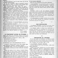 0999 - Page 984 - Partie scientifique. Consultations médico-chirurgicales. A propos du traitement du tétanos