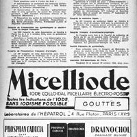 1023 - Page 1008 - Dernières nouvelles. les congres en octobre 1946. Congrès de chirurgie 1946 / Congrès de l’Association des gynécologues et obstétriciens de langue française / Congrès de l'Association française d'urologie / IVe Congrès des médecins électroradiologistes de langue française / Congrès de médecine légale / Congrès français d’oto-rhino-laryngologie / Société française de gynécologie / Journées thérapeutiques de Paris