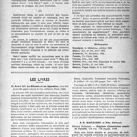 1034 - Page 1019 - Partie scientifique. Comment réaliser l’analgésie obstétricale a la campagne en 1940, par le Dr Marmasse / Les livres. La Silicose et sa réparation. Une brochure 60 pages, par Dr André Feil (Jouve et Cie, éditeurs, Paris, 1946) / La médecine d’urgence, par Drs C. et J. Oddo, G. Doin et Cie, éditeurs, Paris (6e) / Régimes alimentaires usuels de l’adulte, par Gérard Duhamel, J. -B. Bailliere et Fils, éditeurs