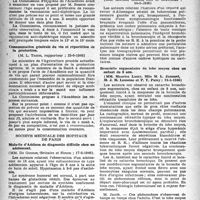 1035 - Page 1020 - Partie scientifique. Les sociétés savantes. Académie de médecine. Proposition relative à l’obligation de la vaccination anti-diphtérique chez les tout jeunes enfants, (25-6-1946) / Consommation générale du vin et répartition de la production, (25-6-1946) / Société médicale des hôpitaux de Paris. Maladie d’Addison de diagnostic difficile chez un adolescent, (17-5-1946) / Kyste aérien tuberculisé, (24-5-1946) / Bronchite segmentaire du lobe moyen chez un enfant de 8 ans, (24-5-1946)