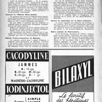 1055 - Page 1040 - Dernières nouvelles. Faculté de Médecine de Paris / Internat de l’Hôpital Saint-Joseph / Hôpital Franco-musulman de Bobigny / Hôpitaux d’Avignon, Nice et Toulon / Centre de recherches sur la fièvre ondulante / École centrale de Puériculture