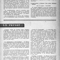 1070 - Page 1055 - Partie scientifique. Les sociétés savantes. Société des chirurgiens de paris. Rôle des vitamines dans l'appareil de croissance, (15-3-1946) / Complications à distance d’un ulcus duodénal perforé, (15-3-1946) / La presse. Sciatique rebelle par fracture d'une apophyse articulaire [(« La Presse Médicale », 22 juin 1946)] / Les sulfadiazines en thérapeutique [(« La Presse Médicale », 22 juin 1946)] / L’avenir de l’urographie [(« Le Bulletin Médical », 21 juin 1946)] / Curettage et stérilité [(« Rev. Fr. de Gynécologie », mai 1946)]