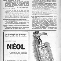 1087 - Page 1072 - Dernières nouvelles. Electro-radiologistes des hôpitaux de Paris / Faculté de Médecine de Paris / Inspection de la Santé / Dispensaires antituberculeux des Ardennes / Plusieurs postes de médecins examinateurs scolaires / Journées médicales d’Angers / XXVIe Congrès d’Hygiène (Institut Pasteur, 21 octobre 1946)