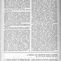 1096 - Page 1081 - Partie scientifique. Heureux accident du a un anti-histaminique, par Le Docteur E. Menard et Mlle G. Van Groenendael / A propos des néphrites sans albumine, par le Dr Jacques Lemoine