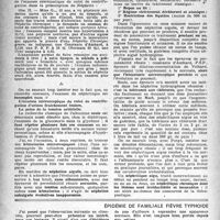 1097 - Page 1082 - Partie scientifique. A propos des néphrites sans albumine, par le Dr Jacques Lemoine / Épidémie de familiale fièvre typhoïde