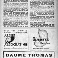 1124 - Page 1109 - À travers l'officiel. Accidents du travail / Allocations familiales