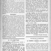 1129 - Page 1114 - Partie scientifique. Les gros coeurs en clinique; valeur pronostique, par A. Dumas. Comment évolue l’hypertrophie ? Quel en est le pronostic ? / B. C. G. Pratique / Nouvelles d'Amérique. Le remède contre le cancer ?