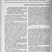 1140 - Page 1125 - Partie professionnelle. Organisation professionnelle. Ordre des médecins. De la nécessité impérative de la création en France d’écoles d’infirmiers d’état, par Marcel Chaton / Libres critiques des libres opinions
