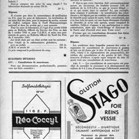 1146 - Page 1131 - Correspondance. Application de tarifs d’honoraires. Honoraires pour prises de sang / Questions diverses. Consultations de nourrissons