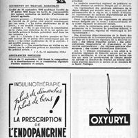 1157 - Page 1142 - À travers l'officiel. Accidents du travail agricoles / Assurances sociales