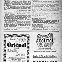 1158 - Page 1143 - À travers l'officiel. Assurances sociales / Pensions de guerre / Sante publique