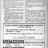 1190 - Page 1175 - Echos & commentaires. Une heureuse intervention en faveur de l’essence à bon marché / Correspondance. Accidents du travail. Morsure de vipère