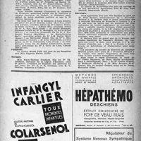 1202 - Page 1187 - Dernières nouvelles. Hospices civils de Nancy / Naissances / Fiançailles / Mariages / Nécrologie [Dr René Beckers, Dr Pierre Duquesne]