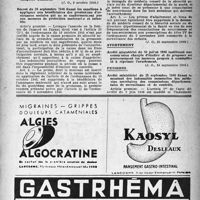1204 - Page 1189 - À travers l'officiel. Assurances sociales / Avortement / Pensions