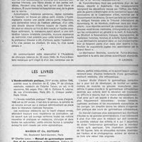 1210 - Page 1195 - Partie scientifique. Les opérations du professeur Glauber / Les livres. L'Année médicale pratique, XXVe année, édition 1946, Éditions R. Lépine, Paris (8e) / Manuel de gymnastique corrective et de gymnastique orthopédique, par Dr Charles Lesur, Masson et Cie, éditeurs / L’Aliénation poétique, par Dr Jean Fretet, J. -B. Janin, éditeur, Paris