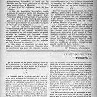 1344 - Page 1329 - Partie professionnelle. Honoraires hospitaliers / Le mot du lecteur. Fidélité. !...