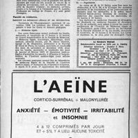 1360 - Page 1345 - Dernières nouvelles. Académie de Médecine / Faculté de médecine