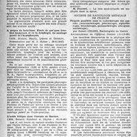 1409 - Page 1394 - Partie scientifique. Les sociétés savantes. Société médicale des hôpitaux de Paris. Signes dentaires de l’intoxication chronique par le cadmium, (28-6-1946) / A propos du botulisme. Étude de quelques troubles humoraux et de la dysphagie. Le moulage passif de l’hypopharynx, (28-6-1946) / L’acide follique dans l’anémie de Buriner, (18-10-46) / Société de radiologie médicale de France. Progrès possibles dans la radiothérapie des cancers (neutronthérapie, joliothérapie, alpha thérapie, bêtathérapie, gammathérapie, ultragammathérapie), (11-12-45)